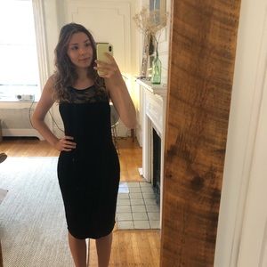 Velvet by Graham & Spencer Black Lace Sheath Dress